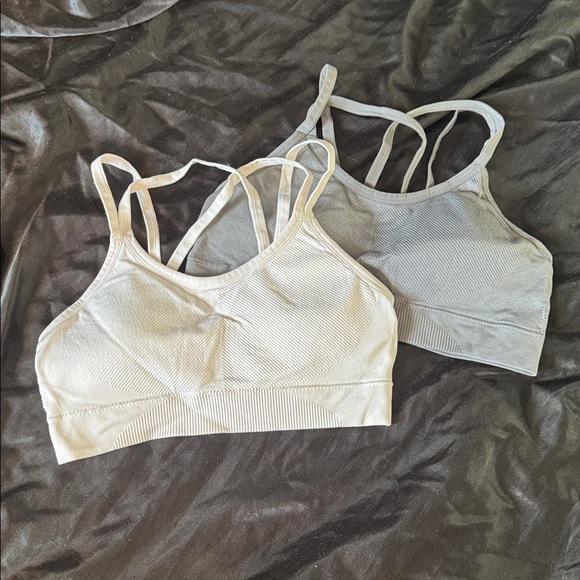 Ryka Sports Bras in Cream and Gray - Picture 1 of 4